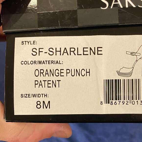 Saks Fifth Avenue Sharlene Orange Punch 8M - Picture 9 of 9